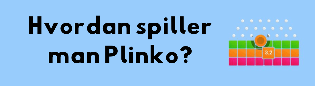 Hvordan spiller man Plinko Illustrasjon med teksten "Hvordan spiller man Plinko?" ved siden av et Plinko-brett med en ball som faller mot en verdi.