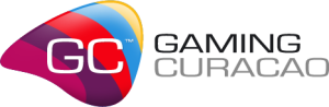 Logo for Gaming Curacao, med teksten 'GC Gaming Curacao' i fargerikt design.