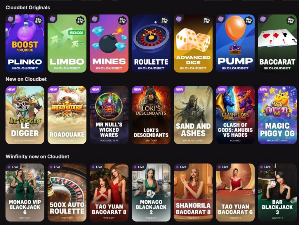 spillutvalg pa cloudbet