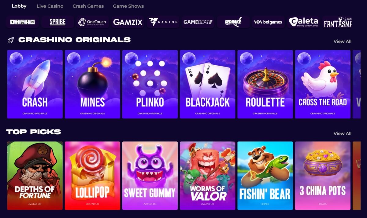 utvalg av spill pa crashino utvalg av spill pa crashino